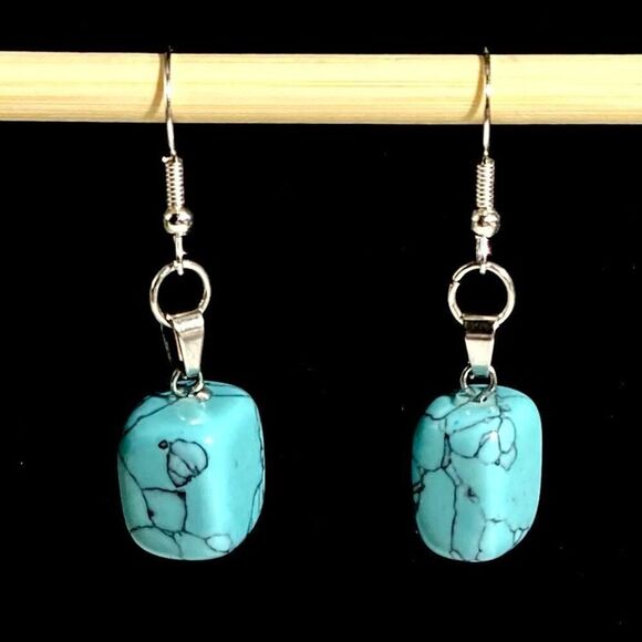 ATC 2 Turquoise & Sterling 925 Silver Dangles - Picture 4 of 6